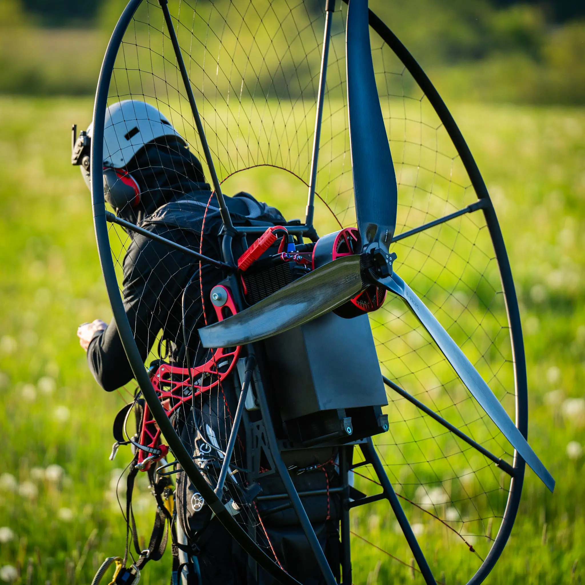 OpenPPG paramotor packed and ready for transport